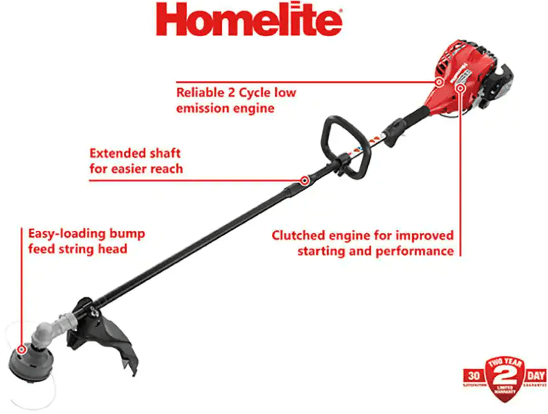 Homelite 2-Stroke 26 cc Straight Shaft Gas Trimmer